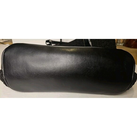 Retro Style Black Crochet Shoulder Bag With - Picture 9 of 11